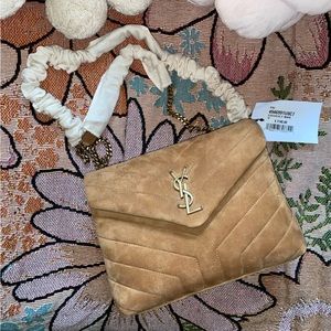 Saint Laurent Small Suede LouLou Cinnamon NWT